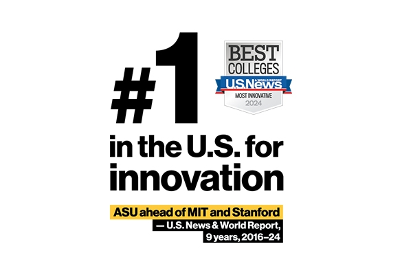 ASU ranks number one in Innovation from 2016 to 2024